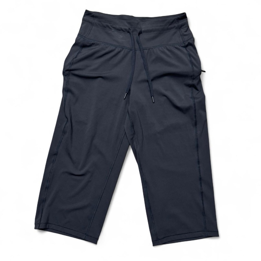 Athleta black ultimate crop pant Wide Leg
